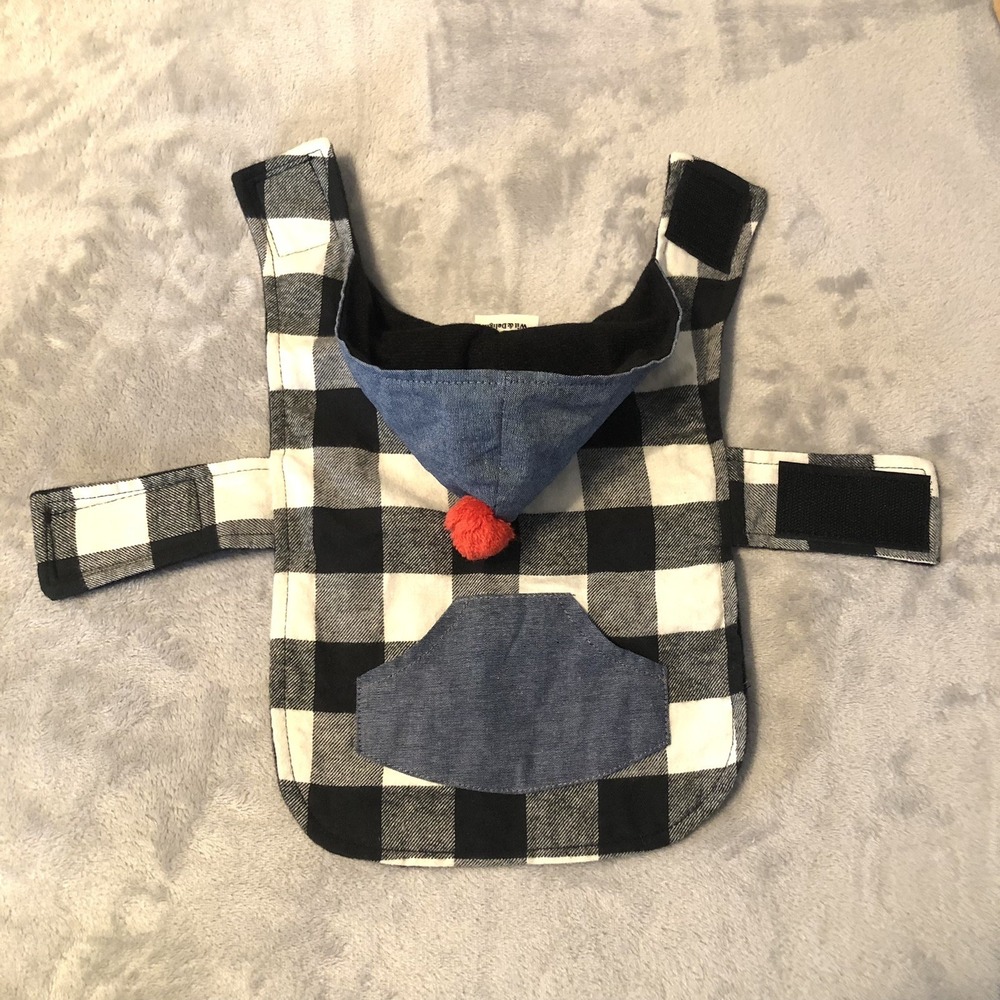 Wit & Delight Dog Puppy Jacket Coat Size XS (Measurements)‎ Chambray Plaid